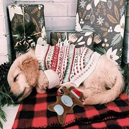 Small Dog Toys Christmas,3 Pack Cute Plush Squeaky Toy for Boredom